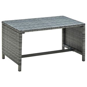 vidaXL Mesa de centro de rat&aacute;n sint&eacute;tico gris antracita 70x40x38 cm