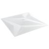 vidaXL Paneles de pared 48 uds XPS estrella blanco 50x50 cm 12 m&sup2;