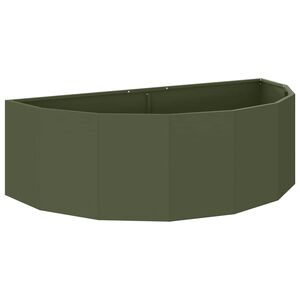 vidaXL Jardinera Verde Oliva 120 x 60 x 35 cm Acero