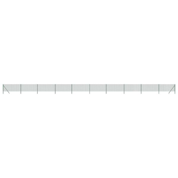 vidaXL Cerca de alambre de acero galvanizado verde 0,8x25 m