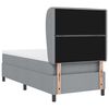 vidaXL Cama tipo Box Spring con colch&oacute;n Gris claro 80 x 200 cm tela