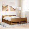 vidaXL Estructura de cama 4 cajones madera pino marr&oacute;n miel 140x200 cm