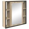 vidaXL Armario con Espejo Roble Sonoma 60 x 16 x 60 cm