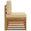 vidaXL Sof&aacute; modular de exterior con coj&iacute;n Natural 91 x 63 x 73 cm