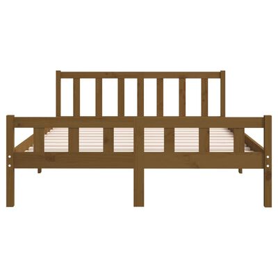 vidaXL Estructura de cama madera maciza marrón miel 120x200 cm