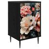 vidaXL Mesa de noche BORNE Roble Negro 36 x 33 x 61 cm