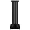 vidaXL Soportes de altavoces 2 uds vidrio templado negro 3 pilares