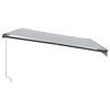 vidaXL Toldo retr&aacute;ctil manual luz LED antracita y blanco 450x350 cm