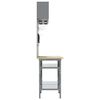 vidaXL Conjunto de banco de trabajo con estante 8 pcs Gris Acero