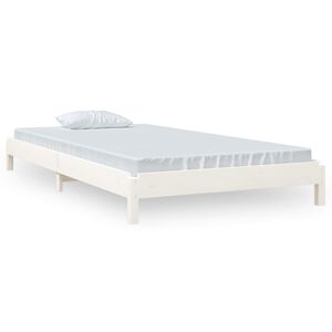 vidaXL Cama apilable de madera pino maciza blanca 100x200 cm