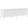 vidaXL Mueble para TV acero laminado en fr&iacute;o blanco 135x39x43,5 cm