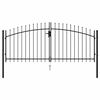 vidaXL Puerta de valla Woerden de doble puerta con punta de pincho 299,5x174,5 cm
