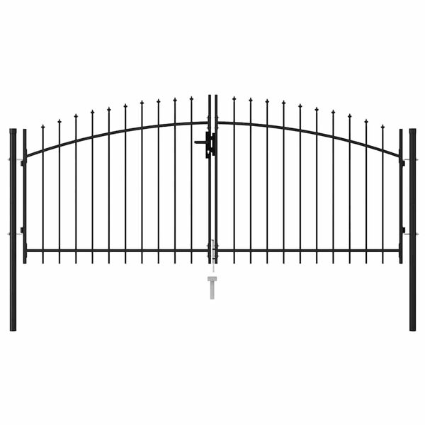 vidaXL Puerta de valla Woerden de doble puerta con punta de pincho 299,5x174,5 cm