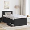 vidaXL Sof&aacute; cama con caj&oacute;n Negro 90 x 190 cm Madera de ingenier&iacute;a