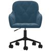 vidaXL Silla de oficina giratoria terciopelo azul