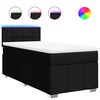 vidaXL Cama box spring con colch&oacute;n tela negro 80x200 cm