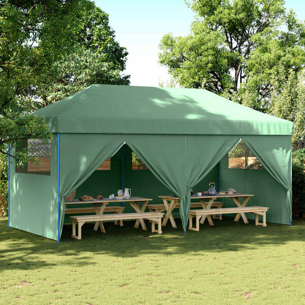vidaXL Carpa de Fiesta Verde 292 x 580 x 315 cm Tela Oxford