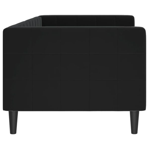 vidaXL Sof&aacute; cama sin colch&oacute;n terciopelo negro 80x200 cm