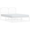 vidaXL Estructura cama sin colch&oacute;n con cabecero metal blanco 140x200cm