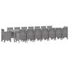 vidaXL Conjunto de comedor de jard&iacute;n con cojines 17 uds. Gris Claro PP