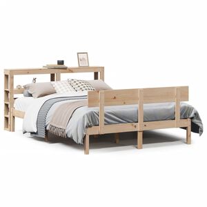 vidaXL Estructura de cama sin colch&oacute;n madera maciza de pino 120x190 cm