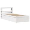 vidaXL Estructura de cama con cabecero madera pino blanco 75x190 cm