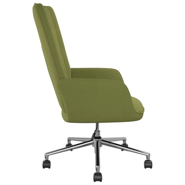 vidaXL Sill&oacute;n de relax de terciopelo verde claro
