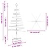 vidaXL Árbol de Navidad de madera con soporte Marrón 150 cm Bambú