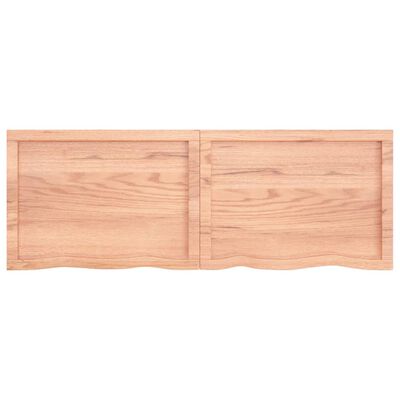 vidaXL Estante pared madera roble tratada marrón claro 140x50x(2-4) cm