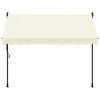 vidaXL Toldo retr&aacute;ctil de tela y acero crema 250x150 cm