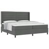 vidaXL Cama tipo Box Spring con coj&iacute;n Gris oscuro 200 x 200 cm tela