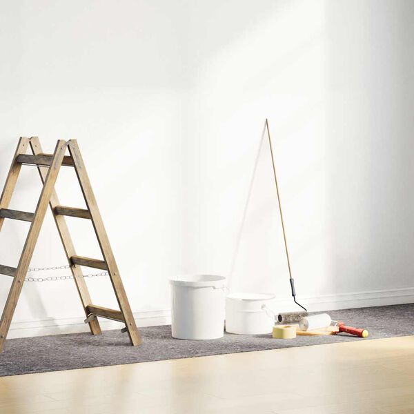 vidaXL Felpa antideslizante para pintores 2 uds 10 m 280 g/m&sup2; gris