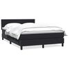 vidaXL Cama box spring con colch&oacute;n terciopelo negro 160x210 cm