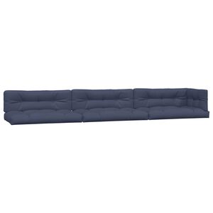 vidaXL Cojines para muebles de palets 7 unidades tela azul marino
