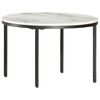 vidaXL Mesa de centro m&aacute;rmol macizo aut&eacute;ntico blanco y negro &Oslash;65 cm