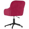 vidaXL Silla de oficina giratoria de terciopelo rojo tinto