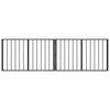 vidaXL Puerta para perros 2 uds. Negro 100 x 60 cm Acero Galvanizado