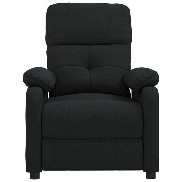 vidaXL Sillón reclinable de tela negro