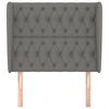 vidaXL Cabecero con orejas de tela gris oscuro 93x23x118/128 cm