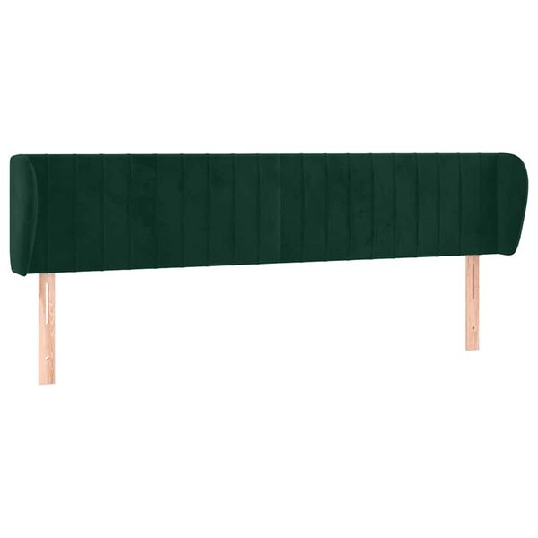 vidaXL Cabecero de terciopelo verde oscuro 203x23x78/88 cm