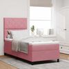 vidaXL Cama tipo Box Spring con colch&oacute;n Rosa 90 x 190 cm Terciopelo