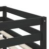 vidaXL Cama alta de ni&ntilde;os escalera madera maciza pino negra 80x200 cm