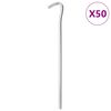 vidaXL Clavijas para tienda 50 uds acero galvanizado 23 cm &Oslash;7 mm