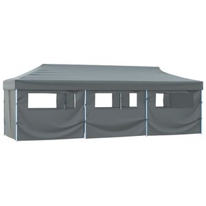 vidaXL Carpa de fiestas pop-up plegable con 8 paredes antracita 870x291x315 cm