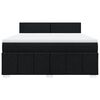 vidaXL Cama box spring con colch&oacute;n tela negro 180x200 cm