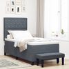vidaXL Cama tipo Box Spring Gris oscuro 90 x 190 cm Terciopelo