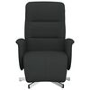 vidaXL Sill&oacute;n reclinable con reposapi&eacute;s tela negra