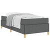 vidaXL Cama tipo Box Spring Blanco, Gris oscuro, Marrón y Gris oscuro