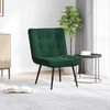 vidaXL Sill&oacute;n de relax terciopelo verde oscuro 64x74x84 cm