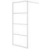 vidaXL Mampara de ducha vidrio ESG transparente plateado 90x195 cm